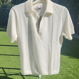 J. Crew Cream Polo Top